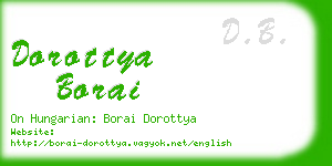 dorottya borai business card